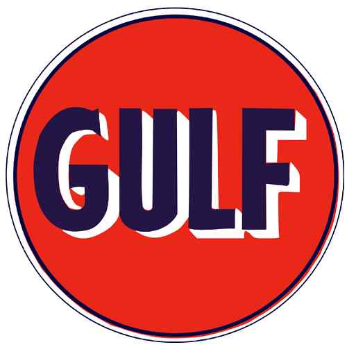GULF Oil Gasoline Vinyl Sticker Decal 10\