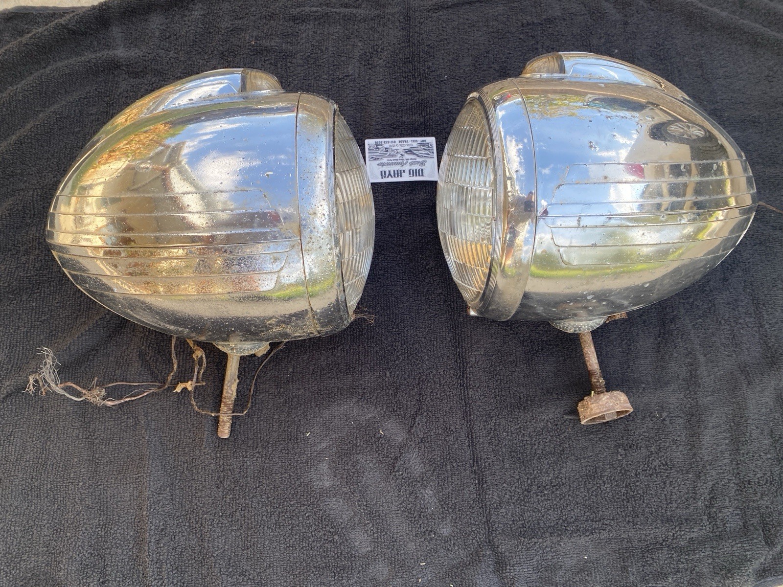 Vintage Original Electroline 2200 Headlights Prewar 1930’s 1940’s Rare Pair Ford Vintage Original Electroline 2200 Headlights Prewar 1930’s 1940’s Rare Pair Ford