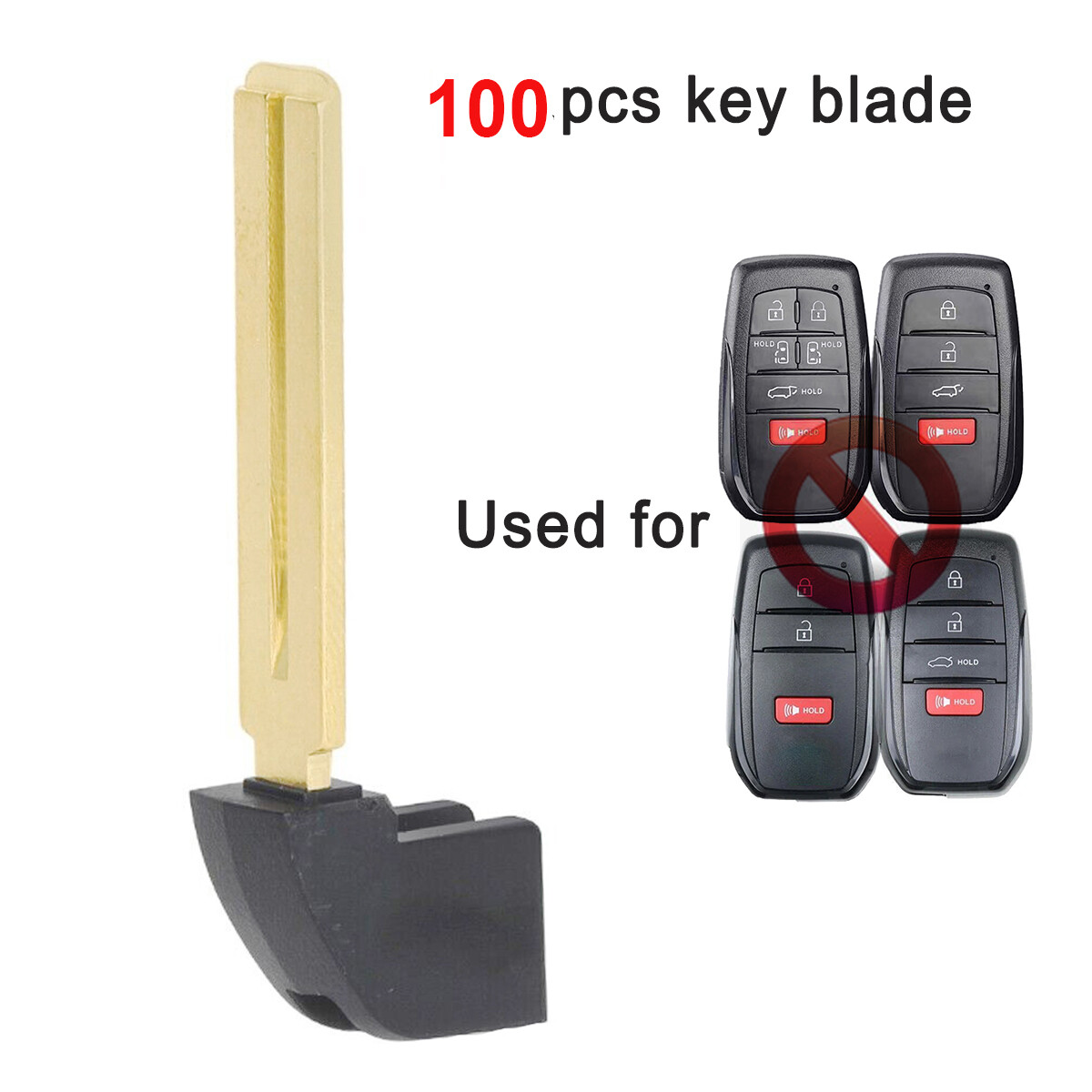 100x New Uncut Key Blade Insert For Toyota Sienna Corolla HYQ14FBX,HYQ14FBW