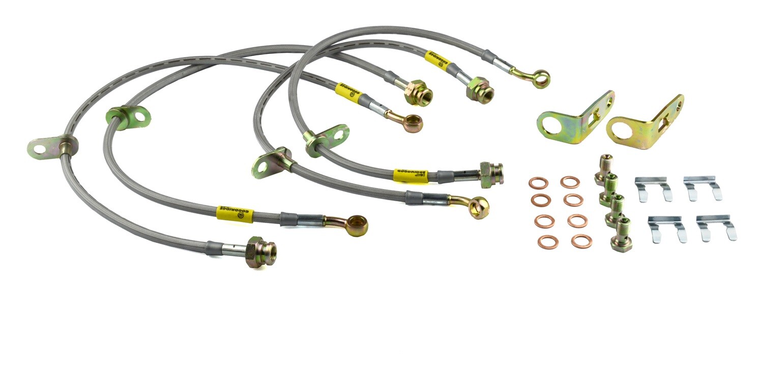 Goodridge USA 20024 G-STOP SS Braided Brake Line Kit Fits 06-11 Civic