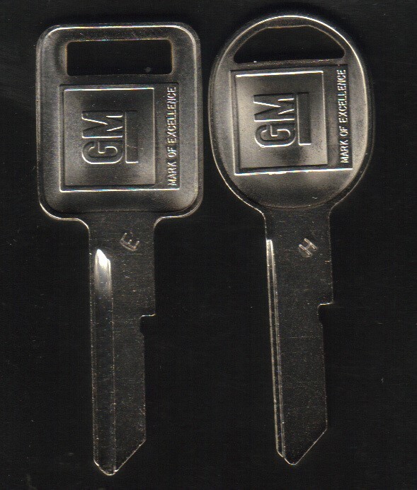 Buick Regal OEM E H Key Blanks 1969 1973 1977 1981