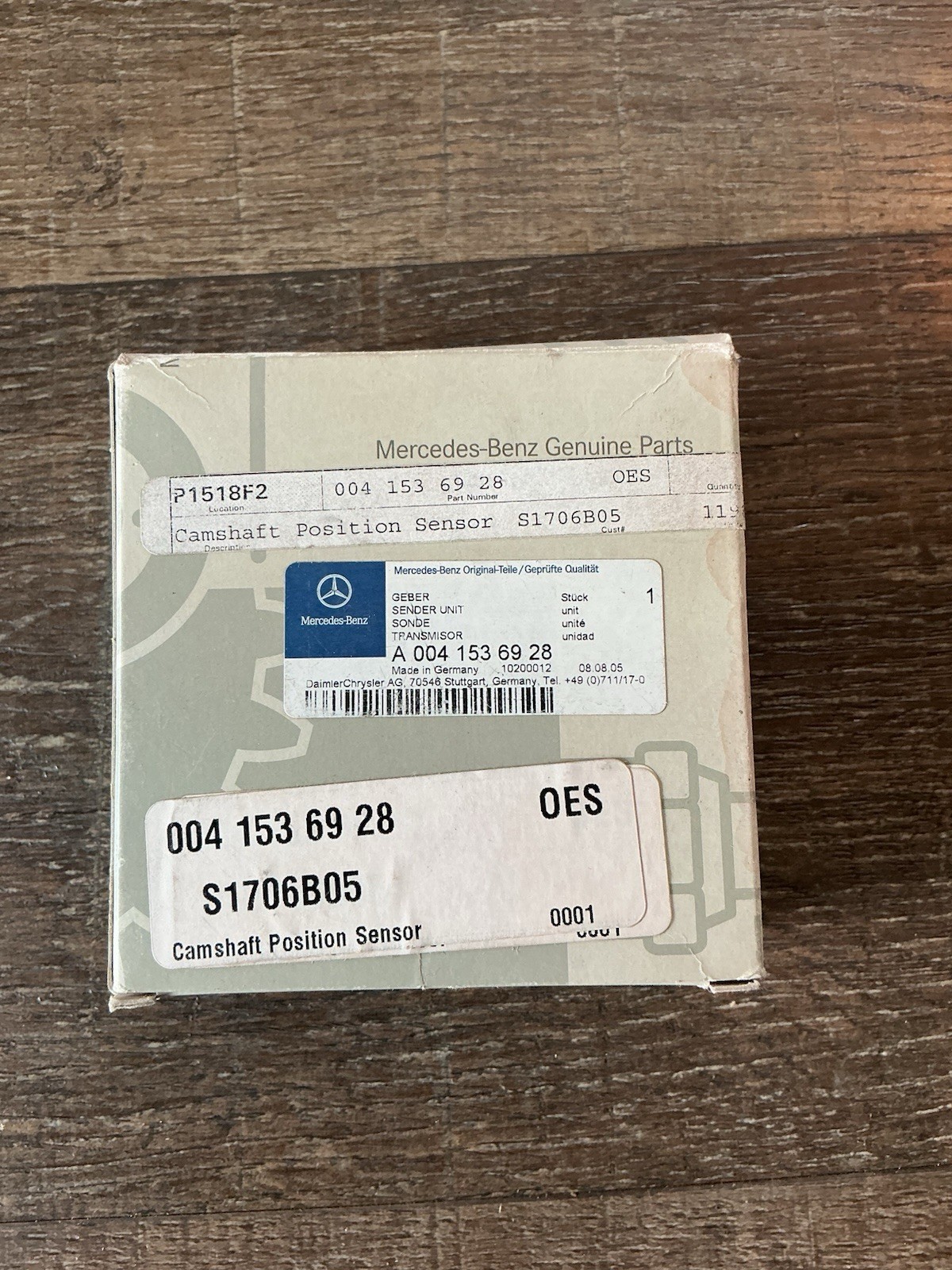0041536928 OEM NOS MERCEDES BENZ CAMSHAFT POSITION SENSOR 0041536928 OEM NOS MERCEDES BENZ CAMSHAFT POSITION SENSOR