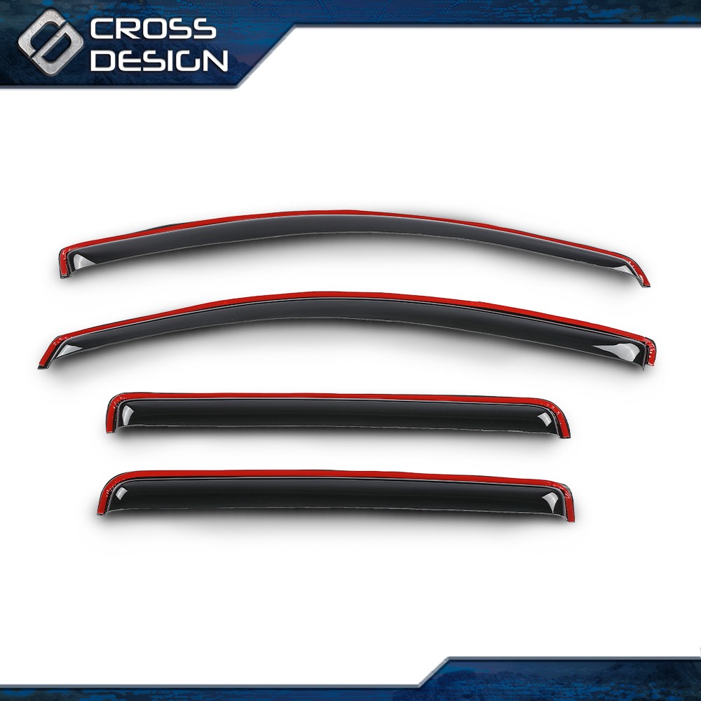 Fits 23-26 Chevy Colorado GMC Canyon Smoke IN-CHANNEL Door Window Vent Visors 
