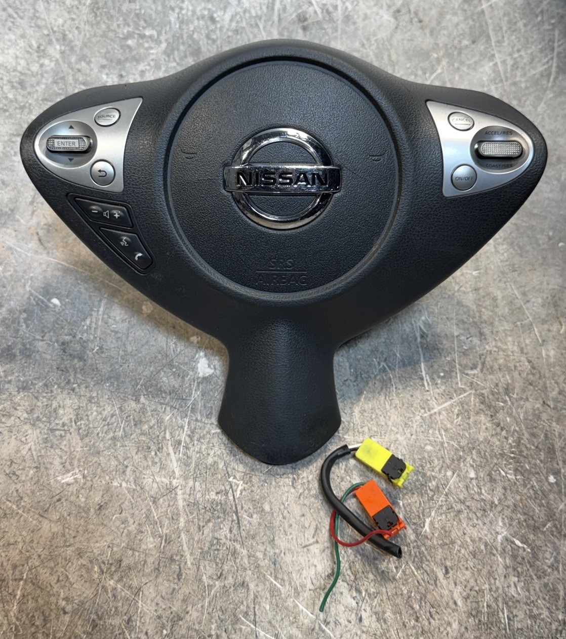 2009 - 2019 Nissan 370Z Airbag Left Driver Side Steering Wheel Air bag BLACK 2009 - 2019 Nissan 370Z Airbag Left Driver Side Steering Wheel Air bag BLACK