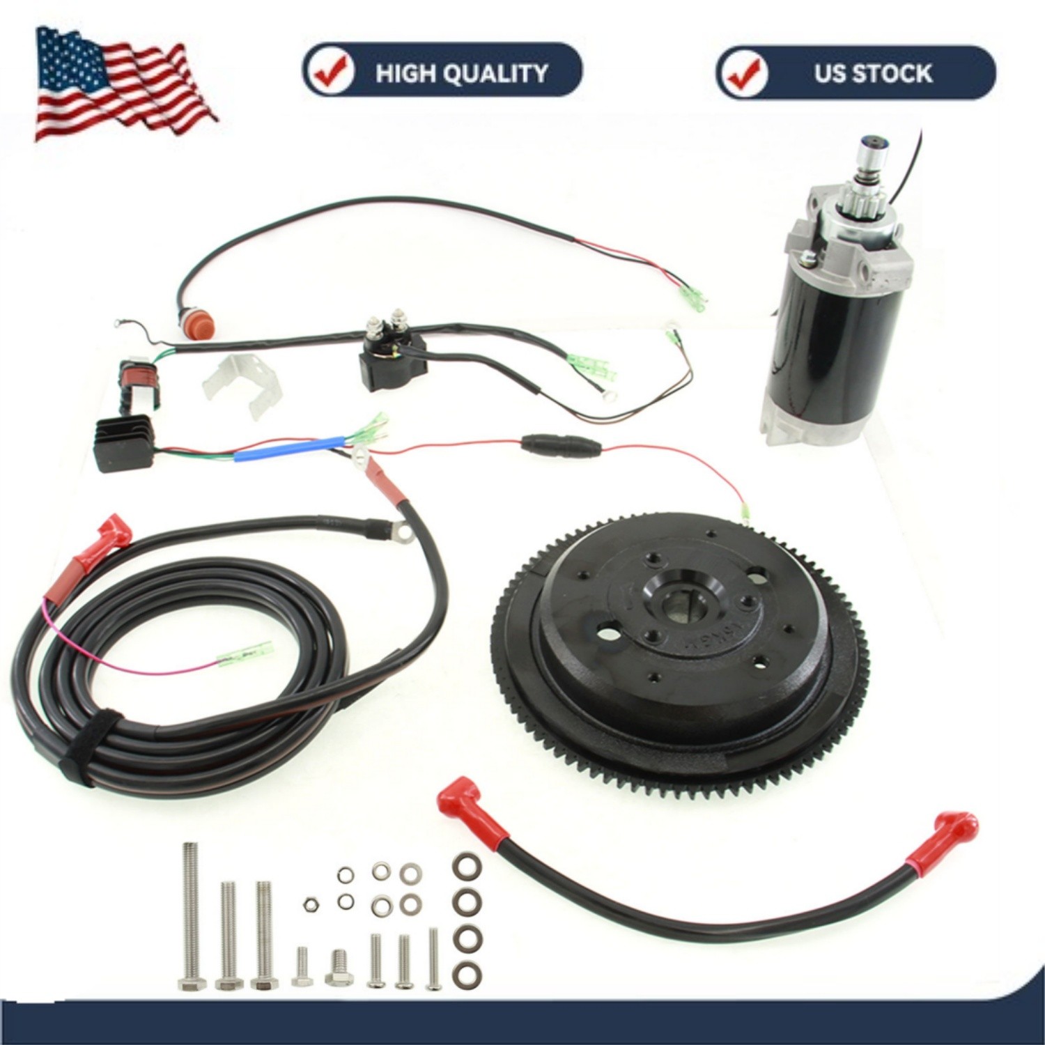 Electrical Start Conversion Kit 66T-85550-00 for  2 Stroke 40HP Outboard Yamaha