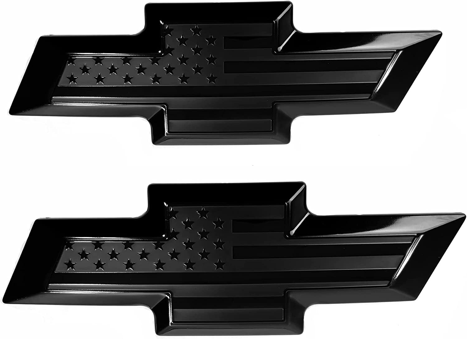 Front & Tailgate Bowtie Overlay Metal Flag Emblem for (2016-2019 Silverado 1500) Front & Tailgate Bowtie Overlay Metal Flag Emblem for (2016-2019 Silverado 1500)