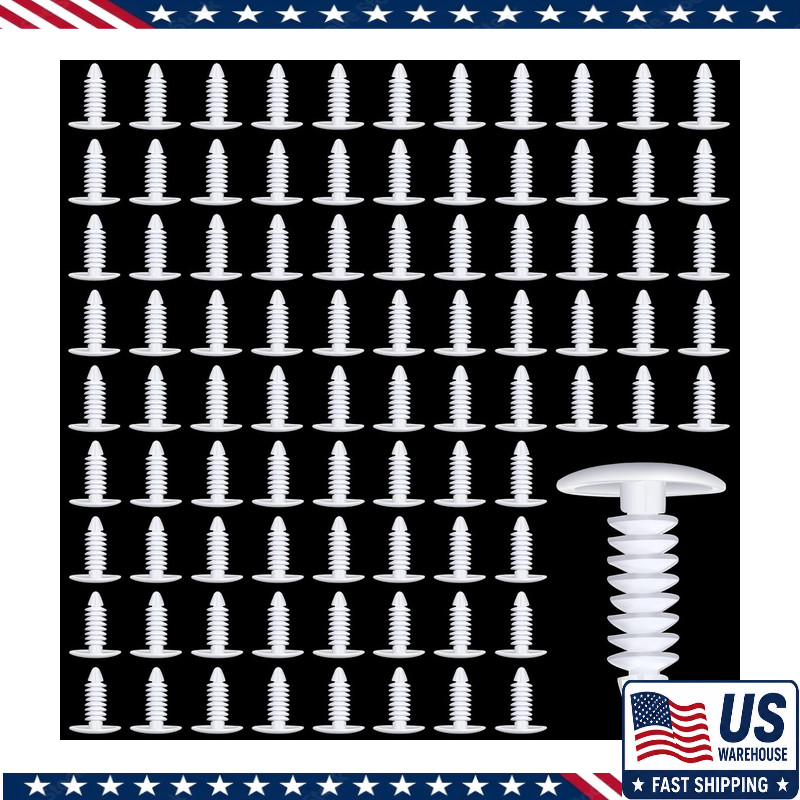 200 Pack Christmas Fasteners Vapor Barrier Clips 1, White 500 Pcs Nylon Rivet Cr