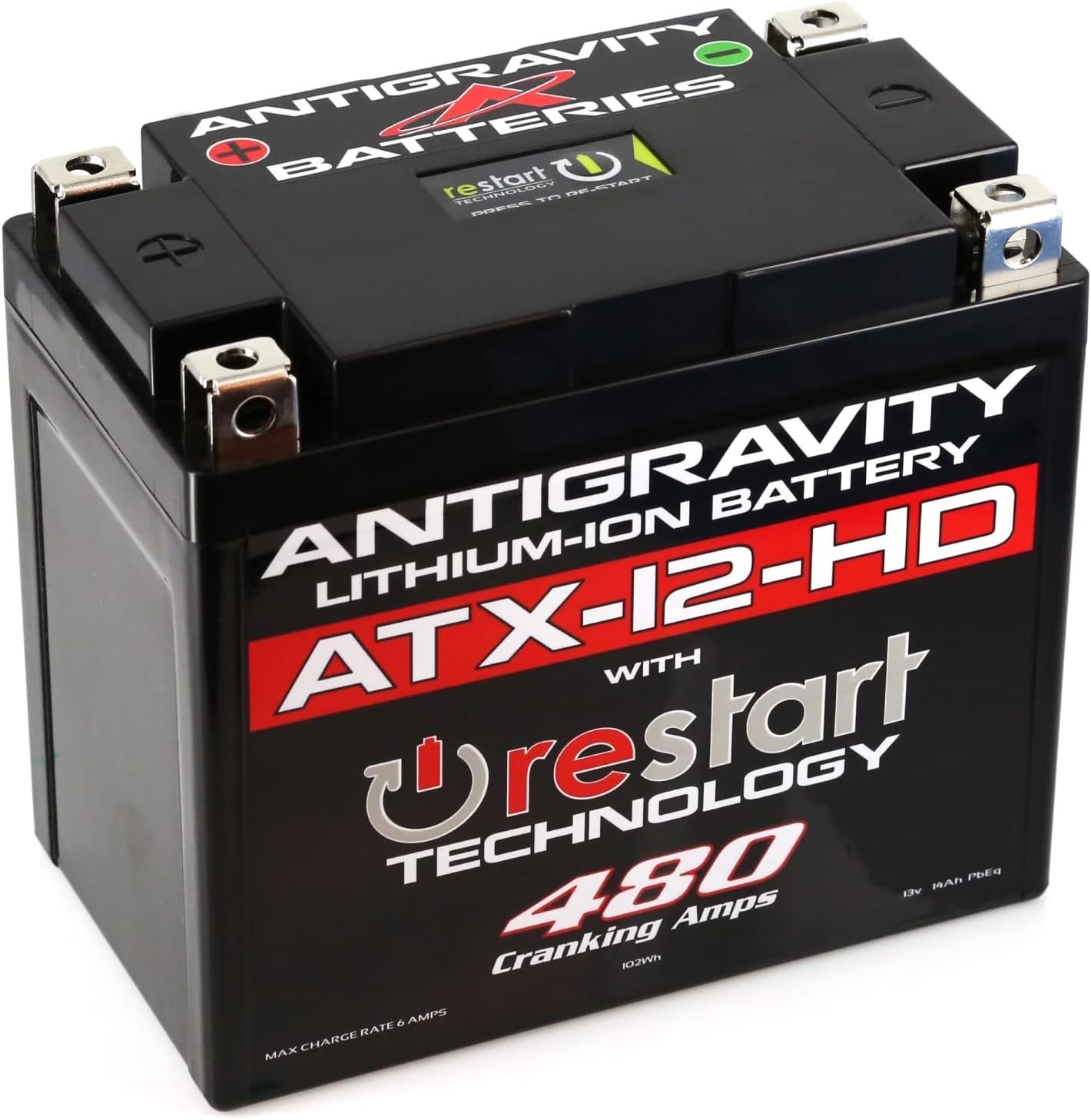 Antigravity ATX12-HD. Heavy Duty Lithium Motorcycle and Powersport Battery wi...