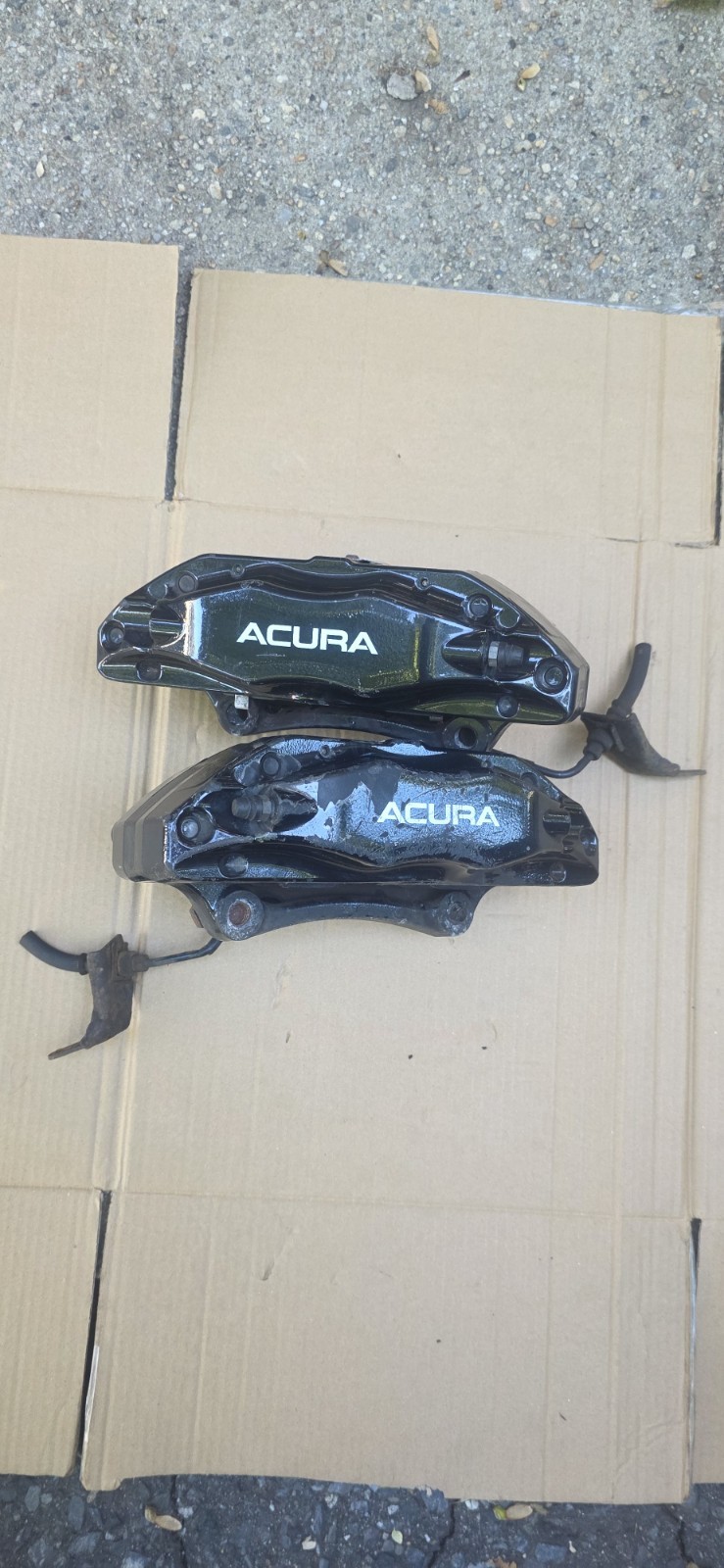 2004-2008 Acura TL Type-S Brembo BLACK Front Brake Calipers Pair OEM REPAIRED 