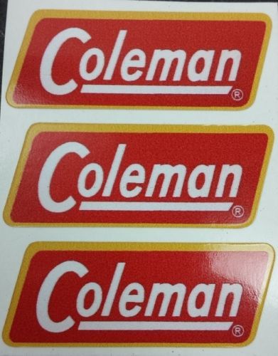 THREE (3) NEW COLEMAN REPLACEMENT STICKER LABEL DECAL LANTERN STOVE 1954-1960 THREE (3) NEW COLEMAN REPLACEMENT STICKER LABEL DECAL LANTERN STOVE 1954-1960