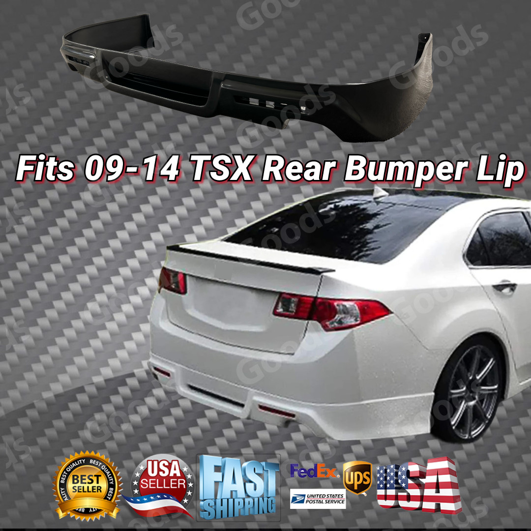 For Acura TSX 2009-14 Type-S Style PU Rear Bumper Lip Diffuser Spoiler Body Kit For Acura TSX 2009-14 Type-S Style PU Rear Bumper Lip Diffuser Spoiler Body Kit