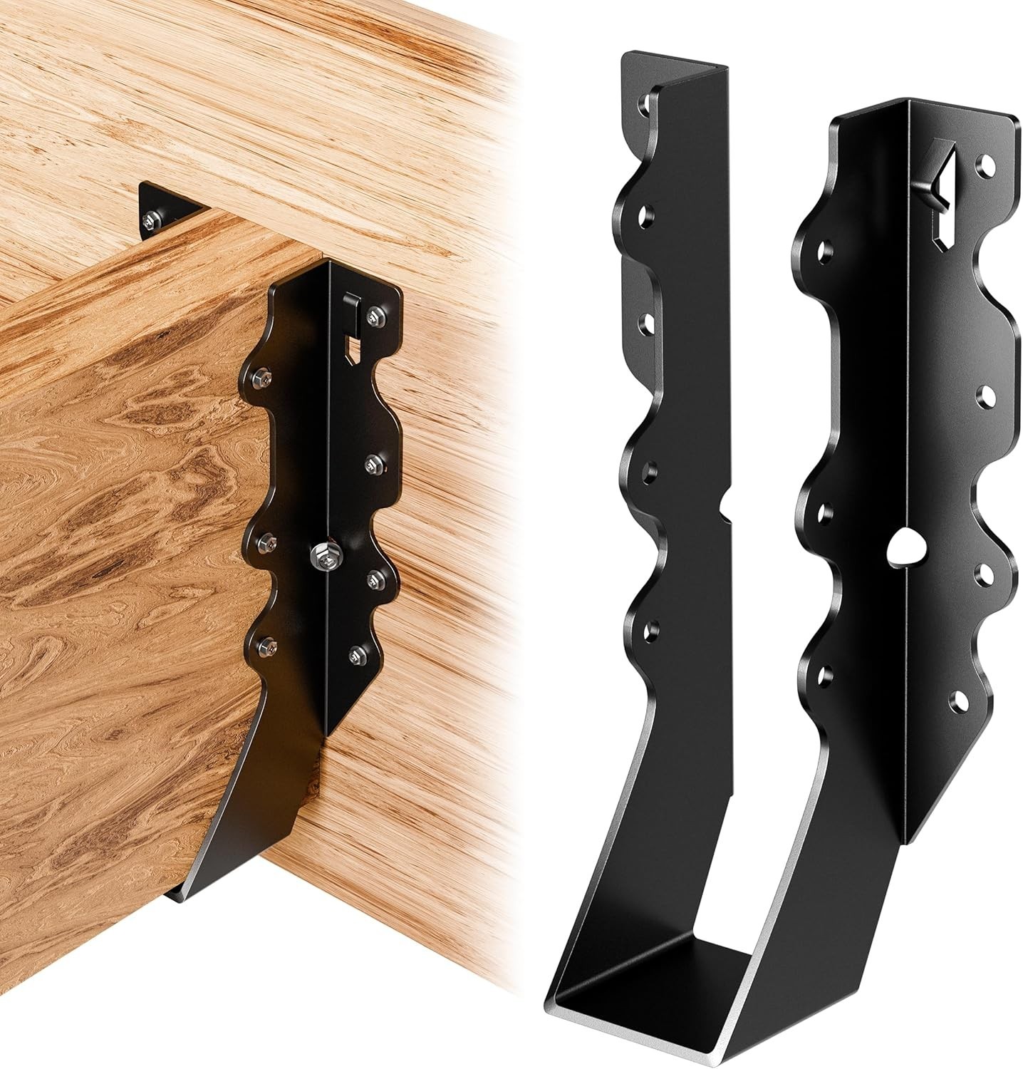 25 Pcs Black Joist Hangers 2x8, Rafter 25 pcs-Black 2x8 joist hangers 