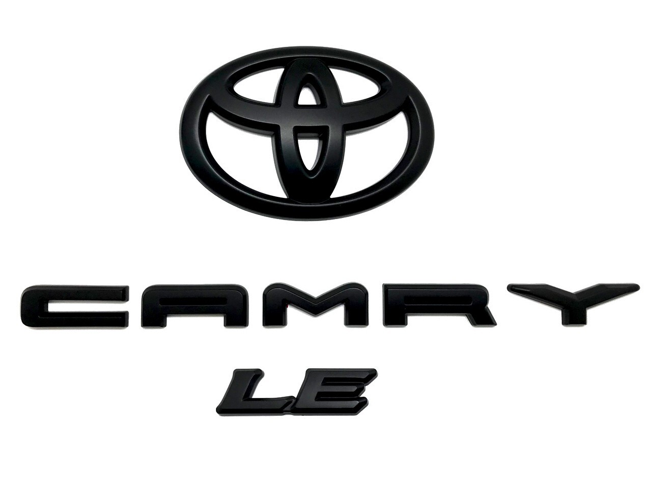 NEW 3PS 2018-2024 TOYOTA CAMRY LE MATTE Black EMBLEM OVERLAY KIT 8th gen CAMRY