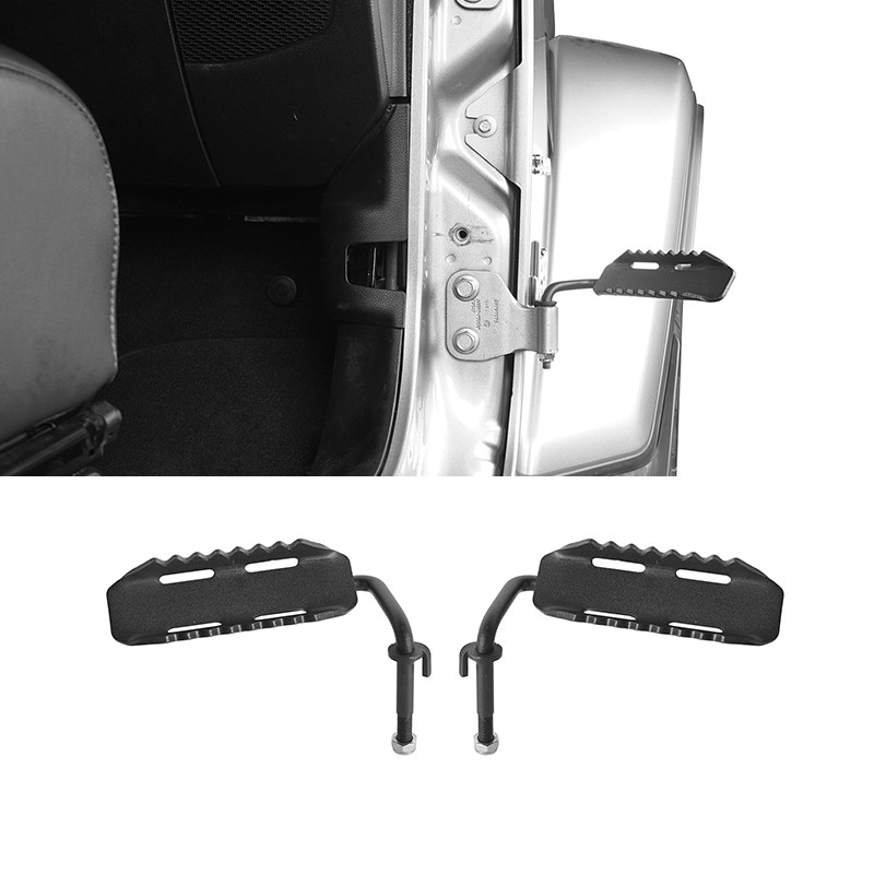 Pair Exterior Door Front Foot Peg Rest Pedal For 2018-2026 Jeep Wrangler JL
