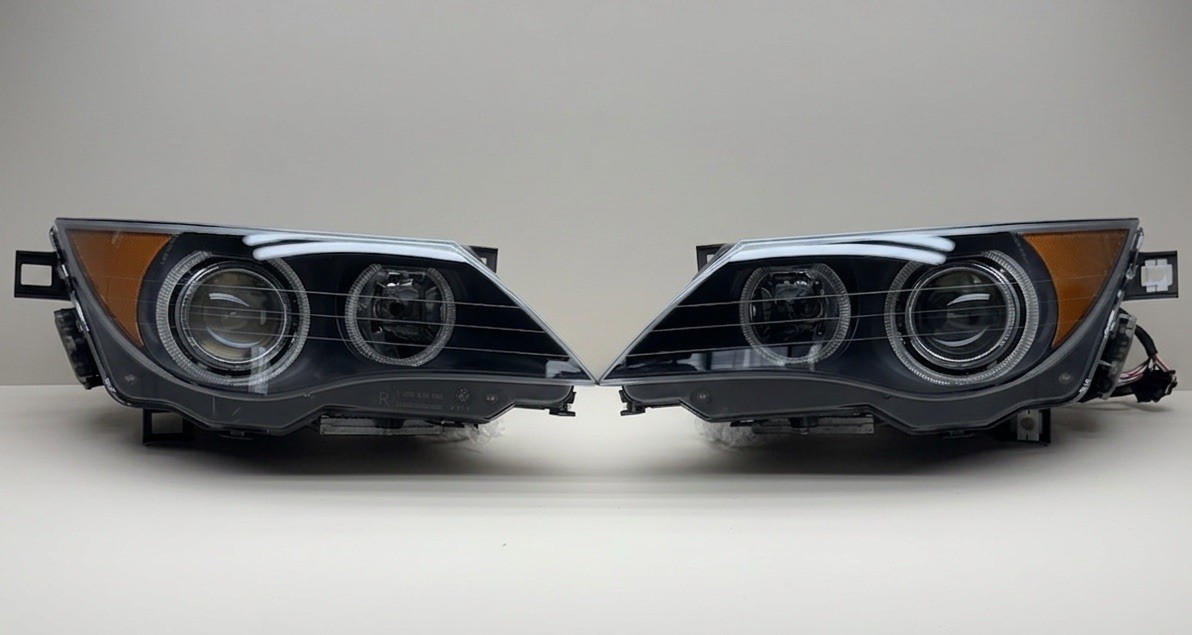 04-07 BMW E63 E64 645CI 650CI M6 Headlight OEM AFS Xenon, Pair L&R NEW LEANSES