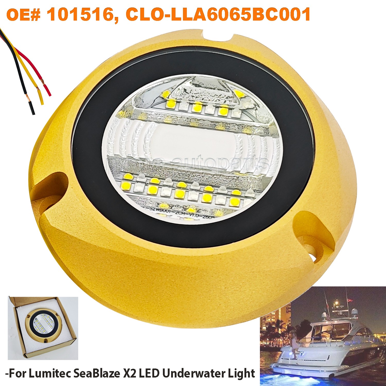 101516 For Lumitec SeaBlaze X2 LED Underwater Light - Dual Color - White/Blue
