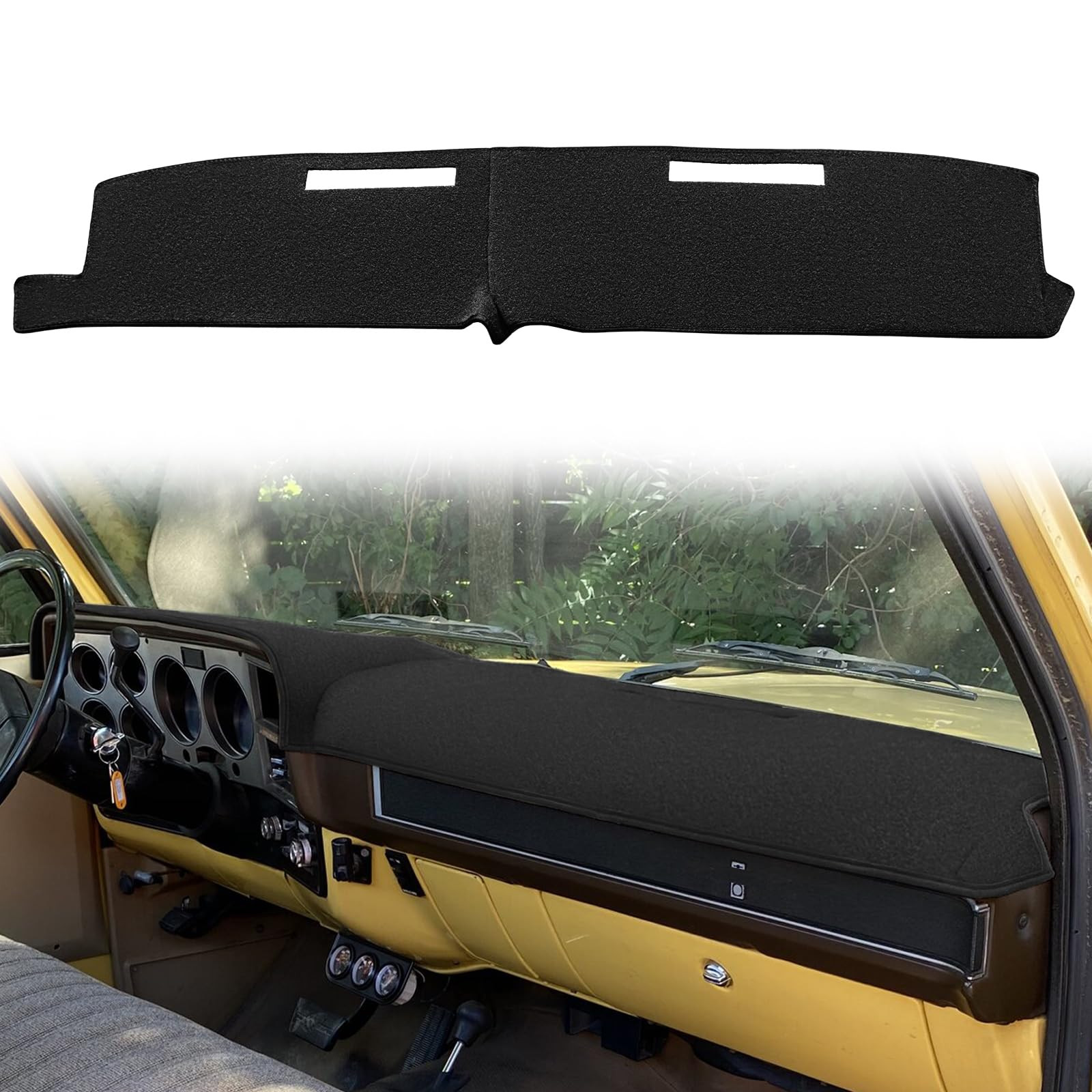 Dash Cover Mat Custom Fit for 1981-1991 Chevrolet Chevy C/K/R/V Series black Dash Cover Mat Custom Fit for 1981-1991 Chevrolet Chevy C/K/R/V Series black