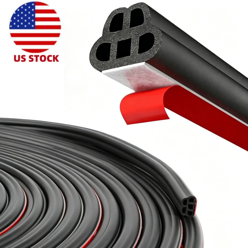 16.5FT Car Door Seal Strip Universal Self Adhesive Automotive Weather Stripping 16.5FT Car Door Seal Strip Universal Self Adhesive Automotive Weather Stripping