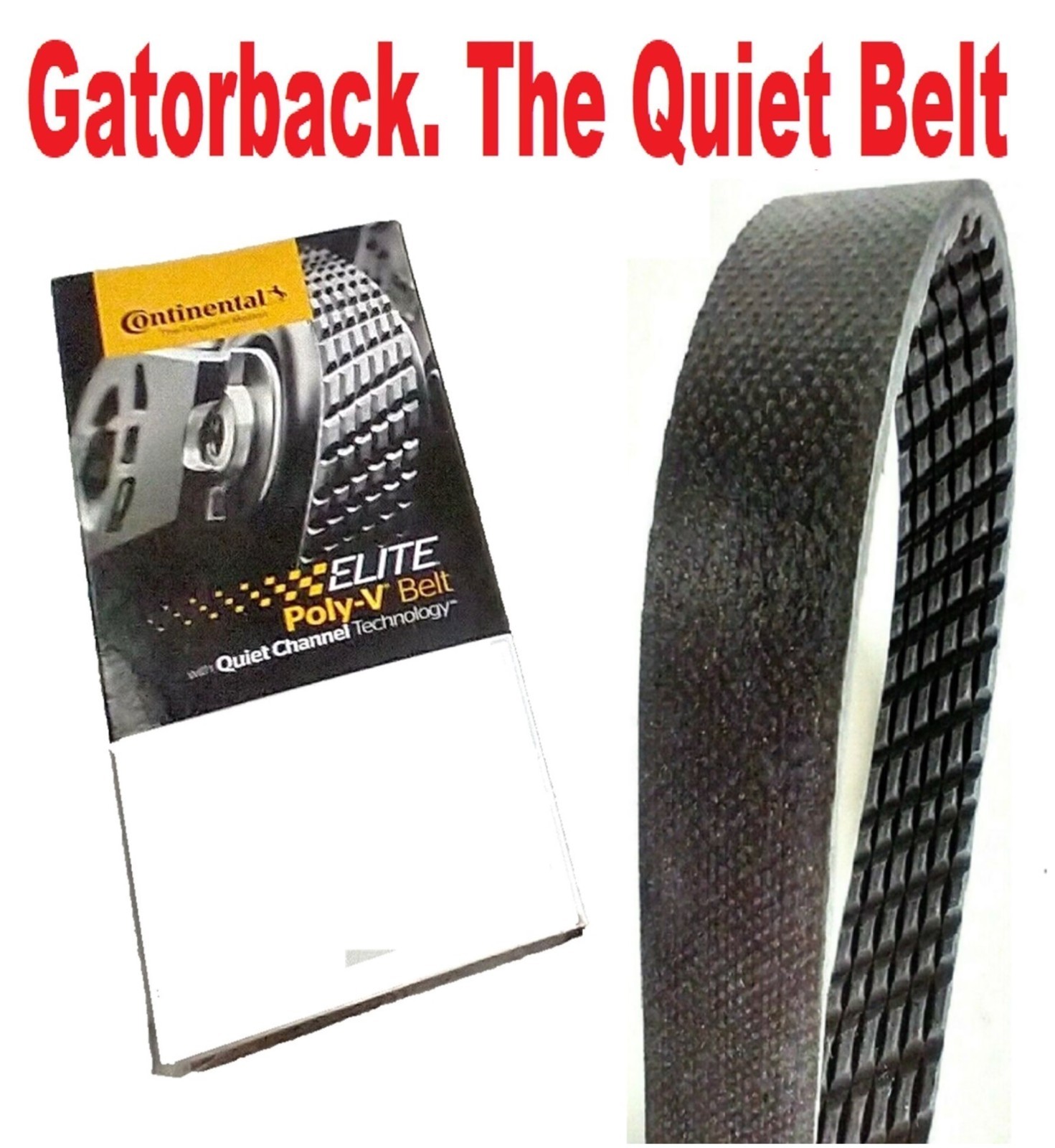 Serpentine Poly-V Quiet Belt Gatorback CONTINENTAL ELITE 4060485, 6PK1230