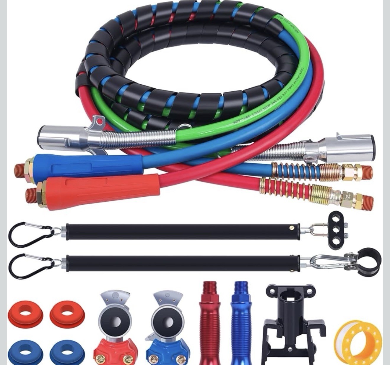 12 FT Semi Truck Air Lines Kit with 2 PCS 16\