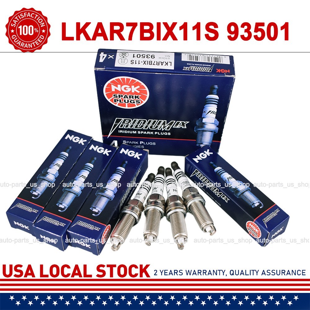 4pcs OEM NEW Iridium IX Spark Plugs 93501 LKAR7BIX11S For NGK Acura Honda Mazda