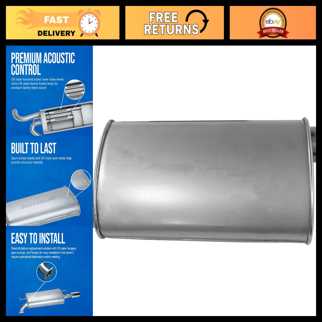 Direct Fit Exhaust Muffler 2.5