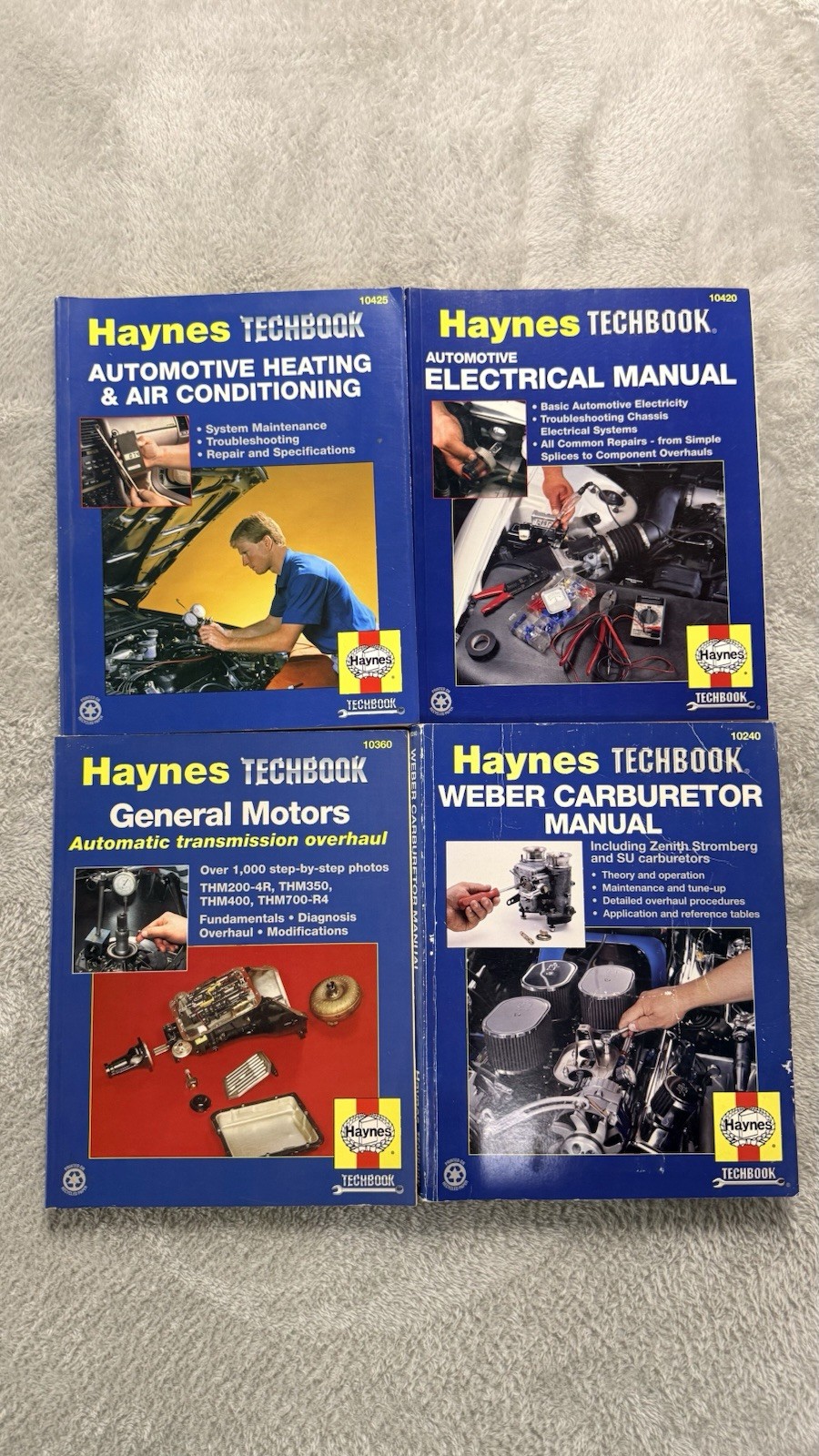 Lot of 4 Haynes Techbook Automotive Manuals Electrical GM Transmission Weber AC