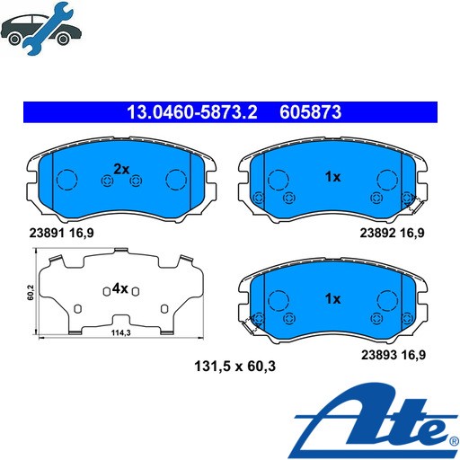 BRAKE PAD SET DISC BRAKE 13.0460-5873.2 FOR HYUNDAI TUCSON/SUV/Van ELANTRA/IV BRAKE PAD SET DISC BRAKE 13.0460-5873.2 FOR HYUNDAI TUCSON/SUV/Van ELANTRA/IV