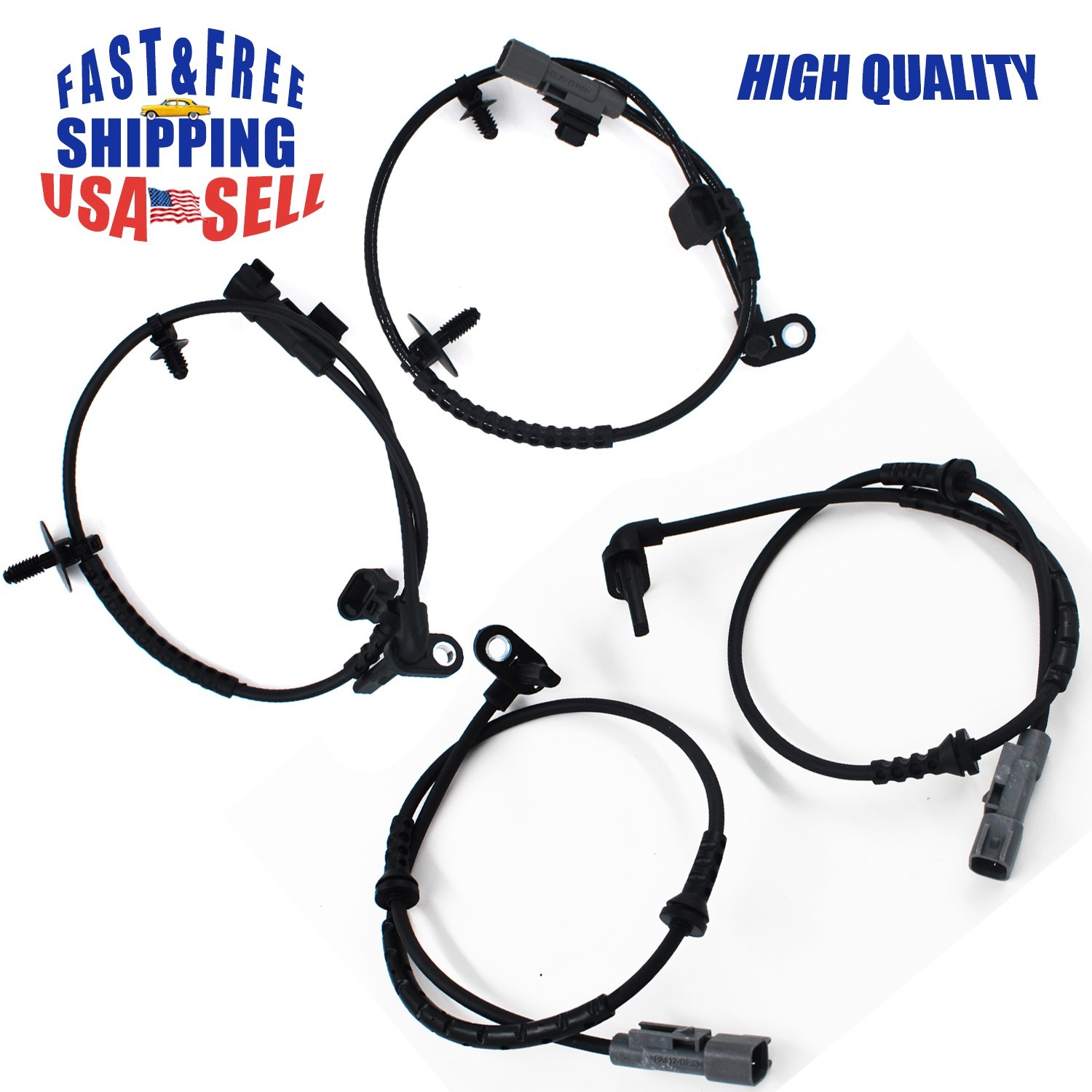 4xABS Wheel Speed Sensor Front Rear for Buick Encore 13-22 Chevrolet Trax 15-22