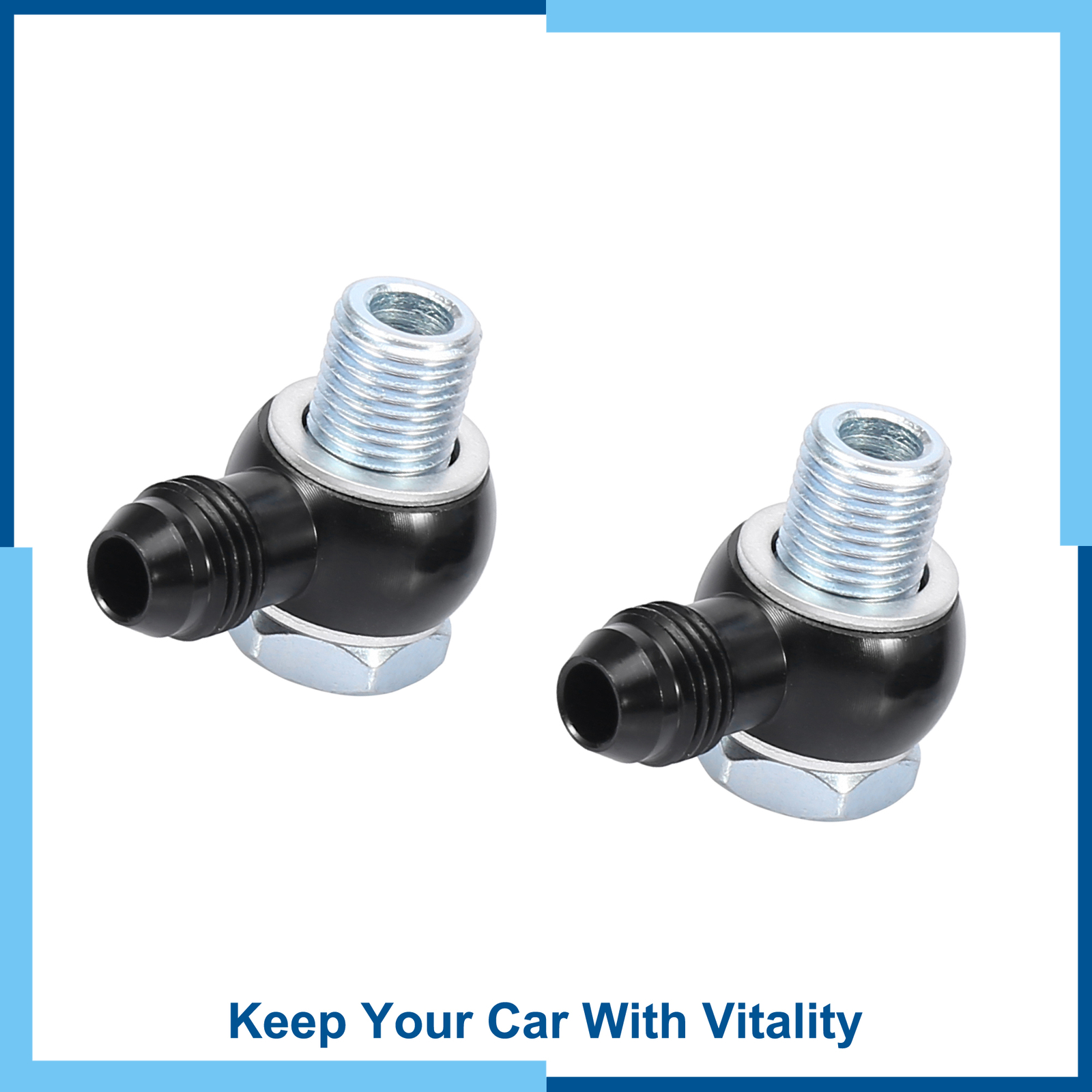 Universal Pack (2) Transmission Oil Cooler 90-Degree Banjo Fittings Short Type