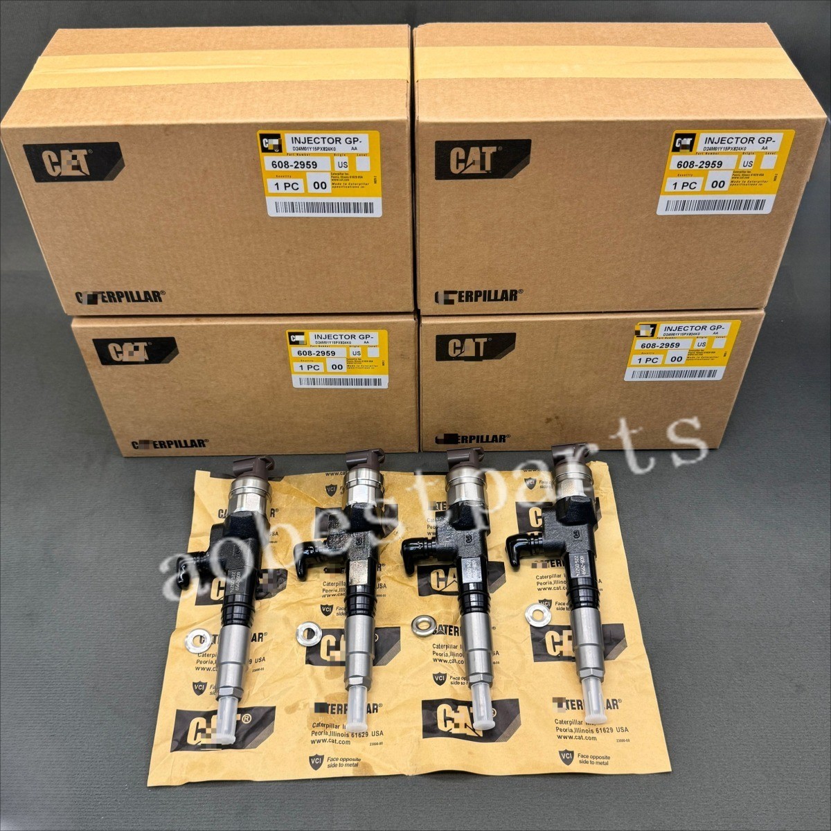 4Pcs New Fuel Injector for 608-2959 4361096 Caterpillar CAT Engine 308 308.5 309