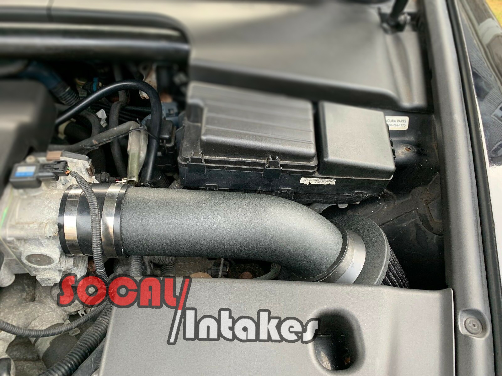 BLACK COATED Short 1pc Air Intake Kit & Filter For 2004-2008 Acura TL 3.2L V6
