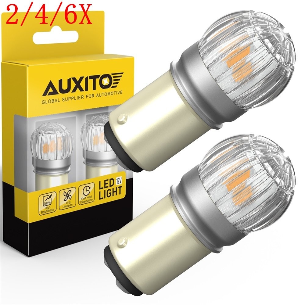 2/4/6X 2x 1157 7528 LED Turn Signal Blinker Sidemarker Light Bulbs Amber Bright