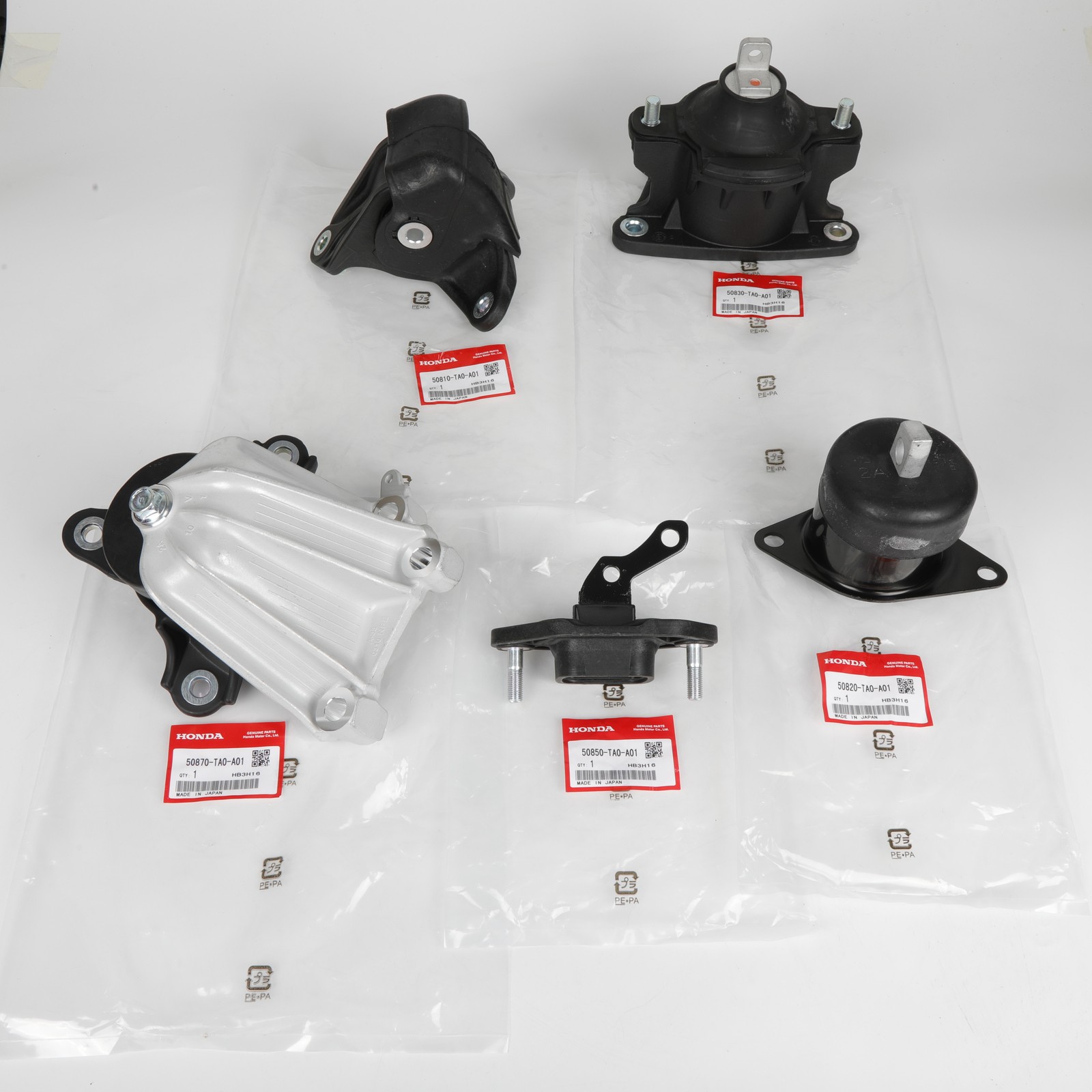 5X OEM Engine Motor & Trans Mounts Kit For 08-12 Honda Accord 2.4L Auto Trans