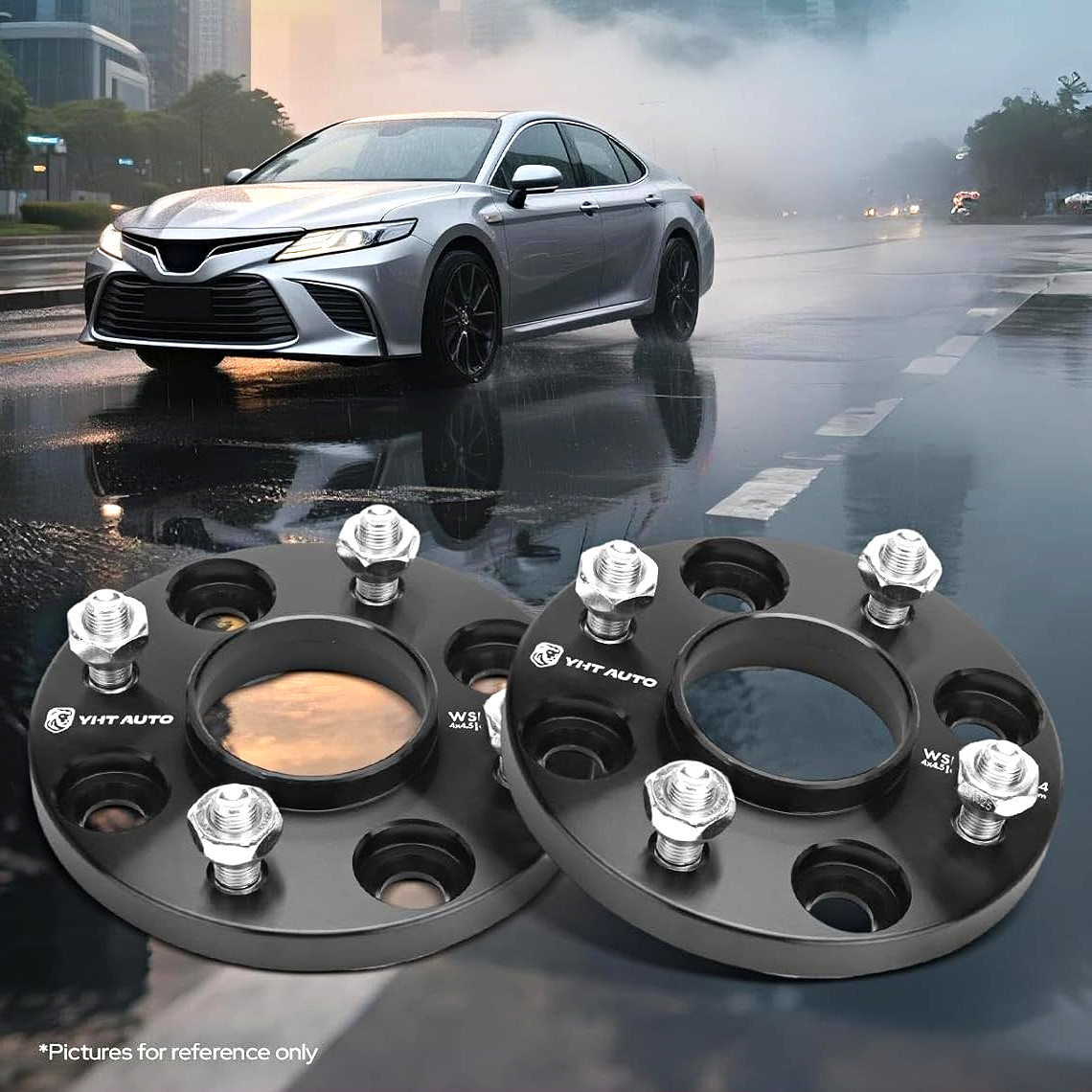 YHT AUTO Wheel Spacers 4x4.5x15mm Hubcentric Solid Aluminum Anodized Black YHT AUTO Wheel Spacers 4x4.5x15mm Hubcentric Solid Aluminum Anodized Black