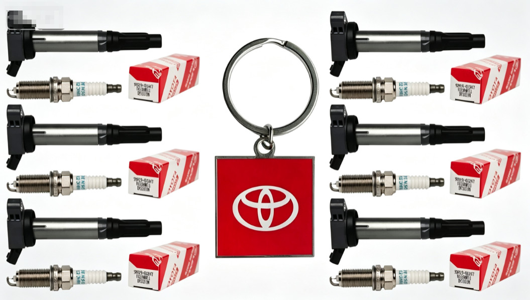 6 Ignition Coil + 6 Genuine Denso Toyota Spark Plug Toyota Highlander RAV4 3.5L