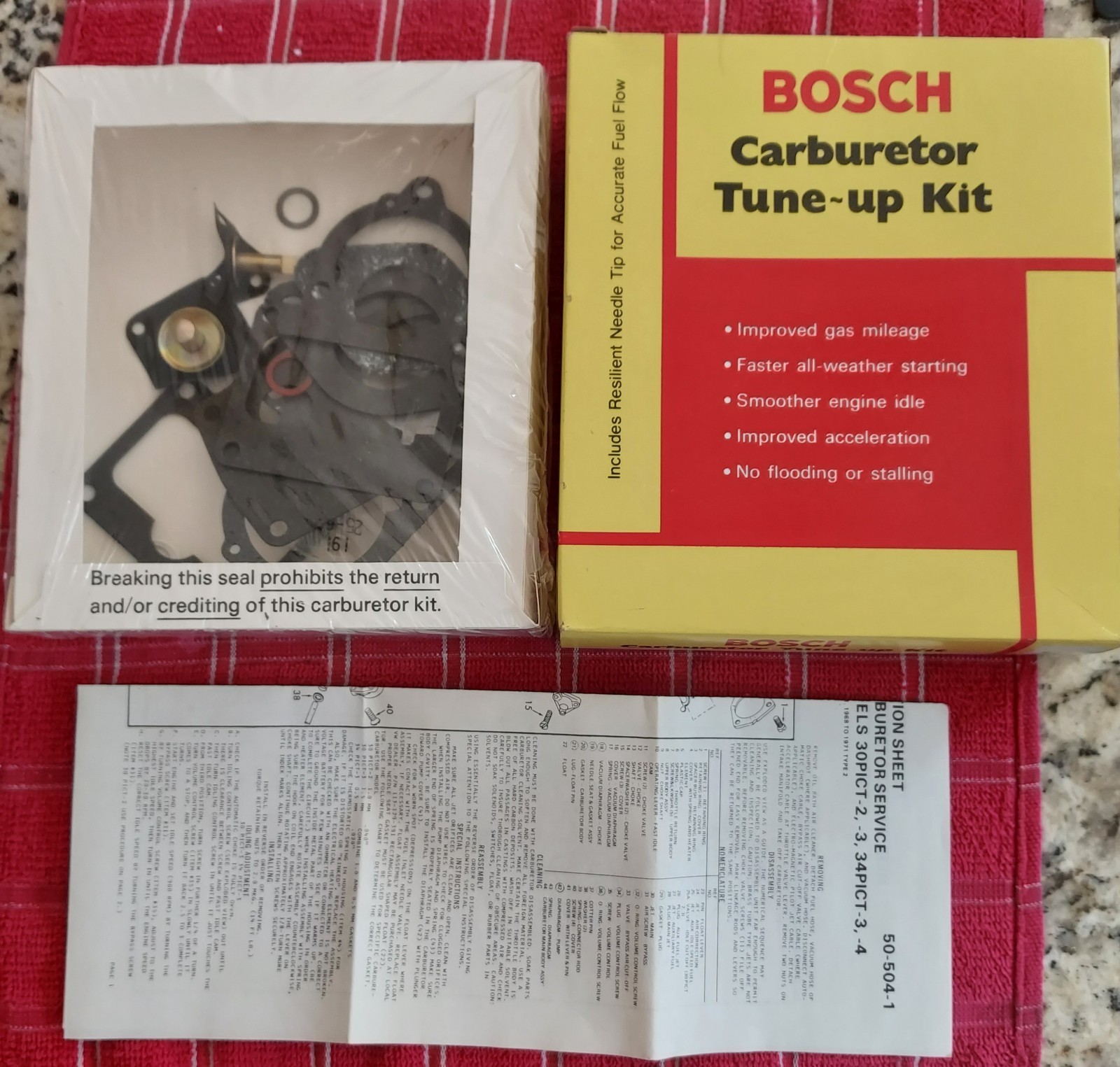 Bosch Carburetor Tune-Up Kit NEW Bosch Carburetor Tune-Up Kit NEW
