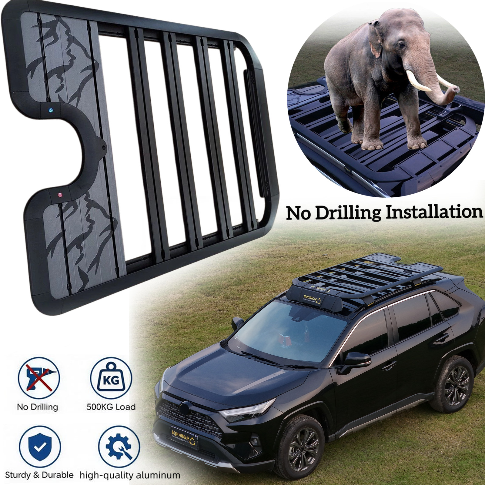 Upgraded Roof Rack Platform Fit For Toyota RAV4 2019-2025 Aluminum Roof Platform