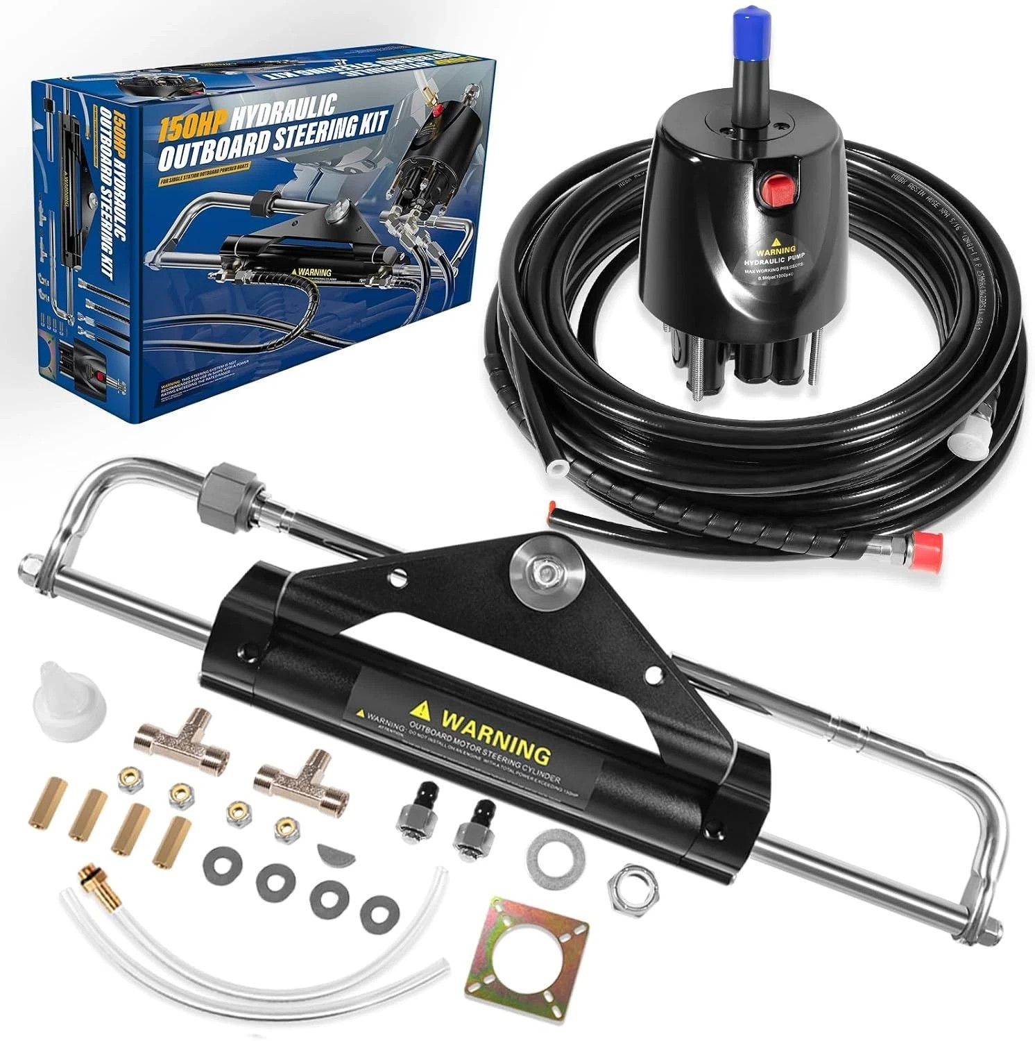 150HP Outboard Hydraulic Steering Kit with 13\