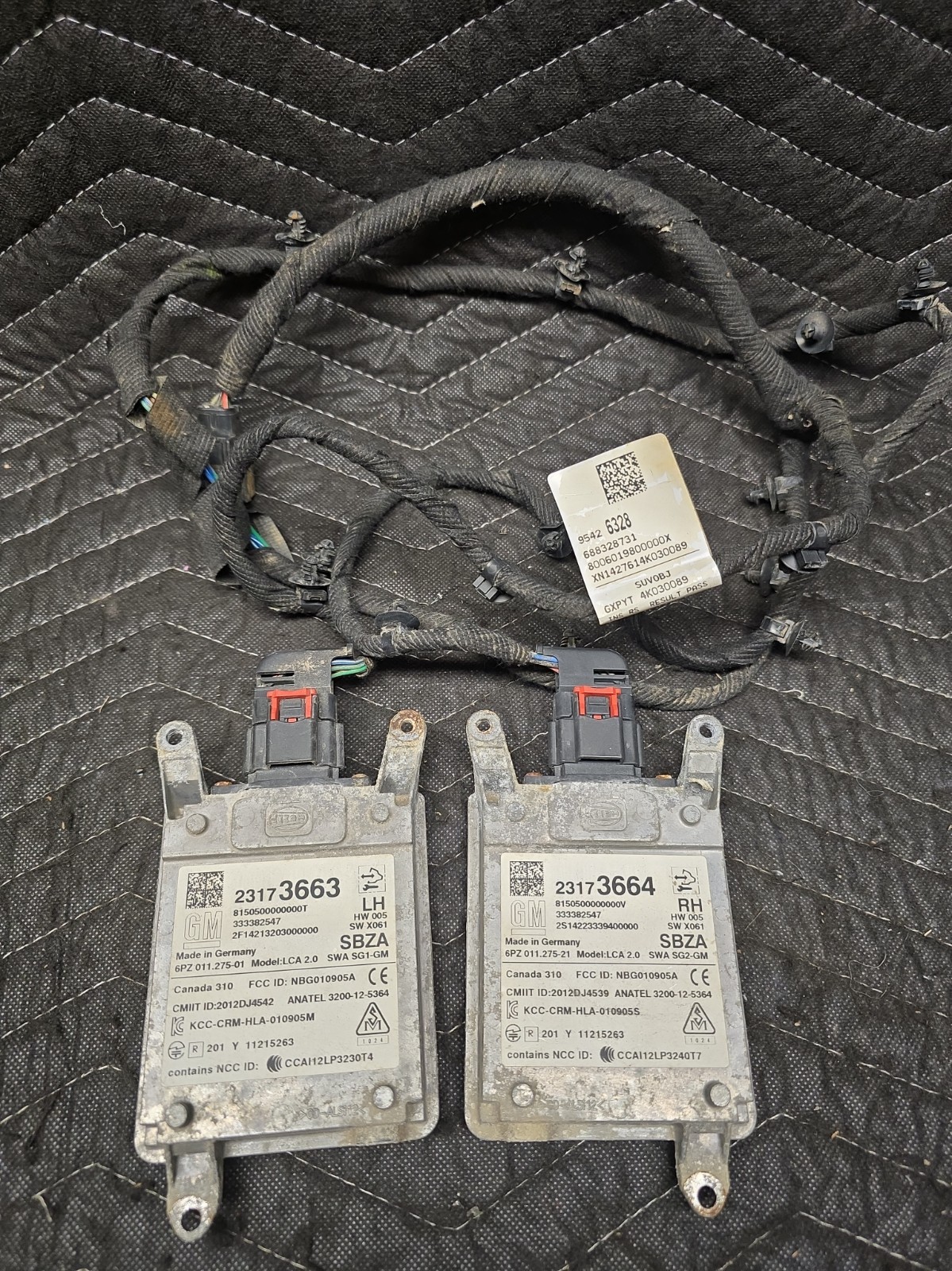OEM 2013-2016 Buick Encore Blind Spot Alert Sensor Module Pair w/ Harness USED OEM 2013-2016 Buick Encore Blind Spot Alert Sensor Module Pair w/ Harness USED