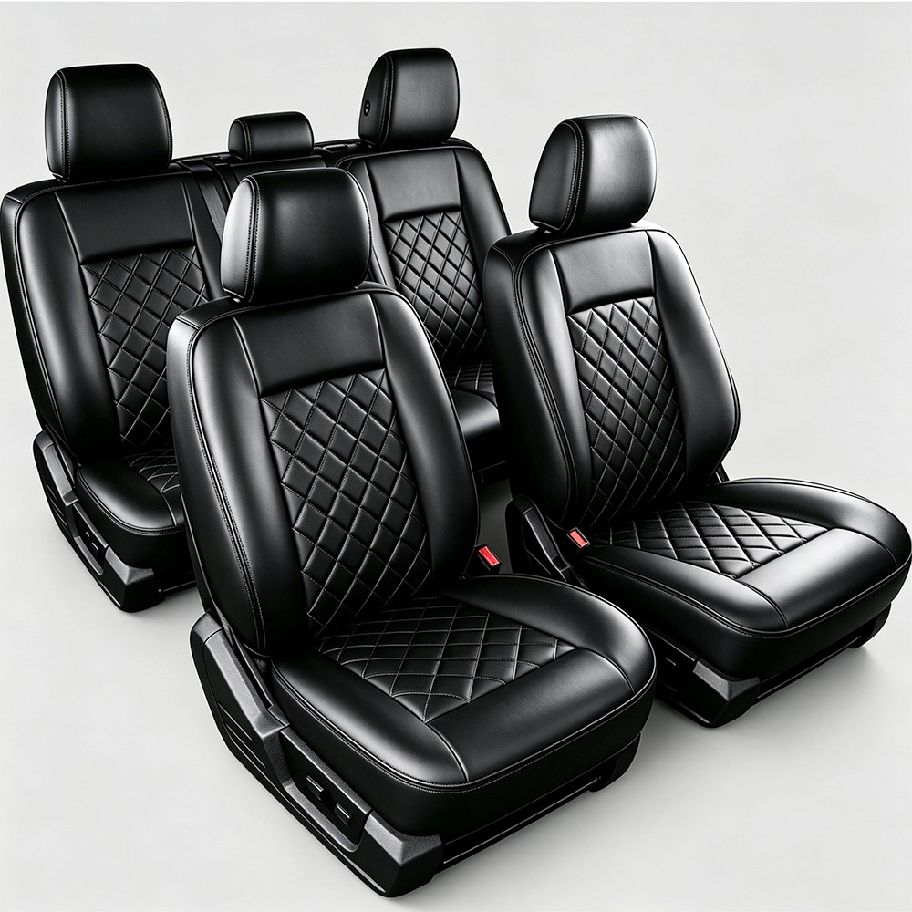 5-Seat Covers Front Rear For 2002-2027 Dodge RAM 1500/2500/3500Fabric Breathable