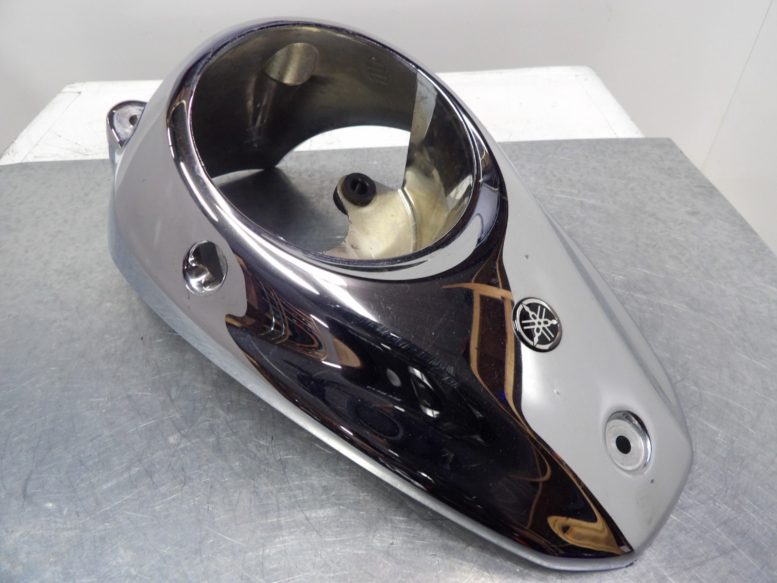 98-16 Yamaha V-Star Classic XVS 650 chrome gauge gas fuel tank bracket 4TR-2171A
