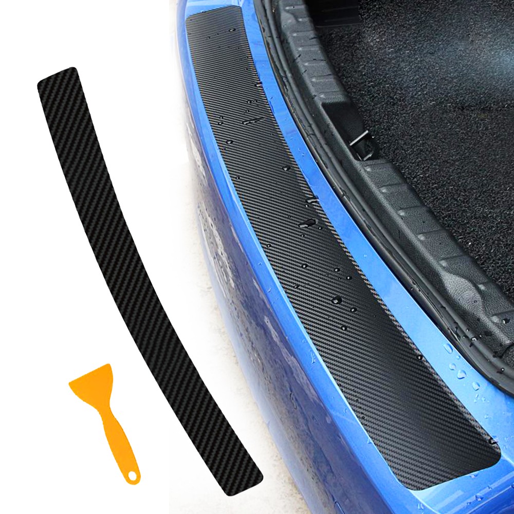 Rubber Car Rear Bumper Protector Trim Strip Trunk Sill Guard Scratch Pad Cover