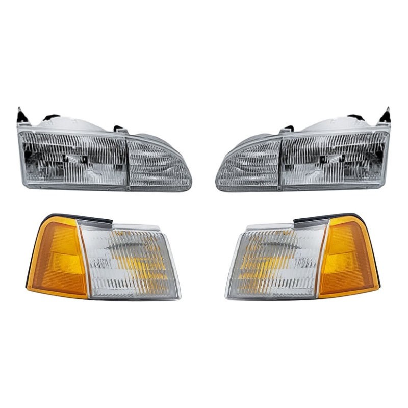 For Ford Thunderbird 94-95 4-Piece Kit (Driver and Passenger Side Headlights,