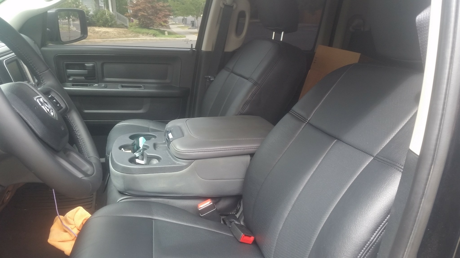 Clazzio Leather Black Custom Seat Covers for 2013-2018 Dodge Ram Crew / Quad Cab