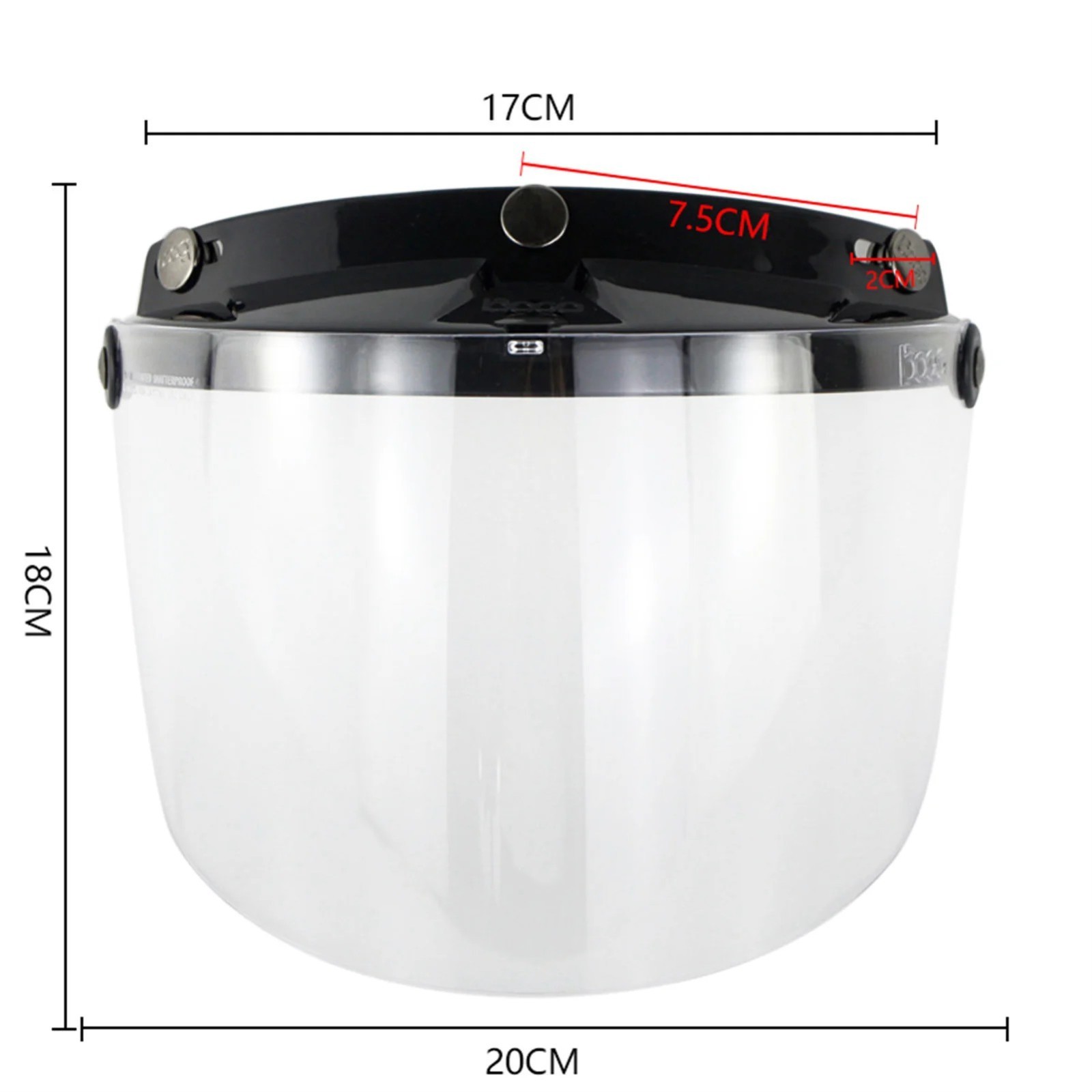 Universal Motorcycle Helmet Visor Shield 3 Snap Anti Fog Flip Up Open Face Lens