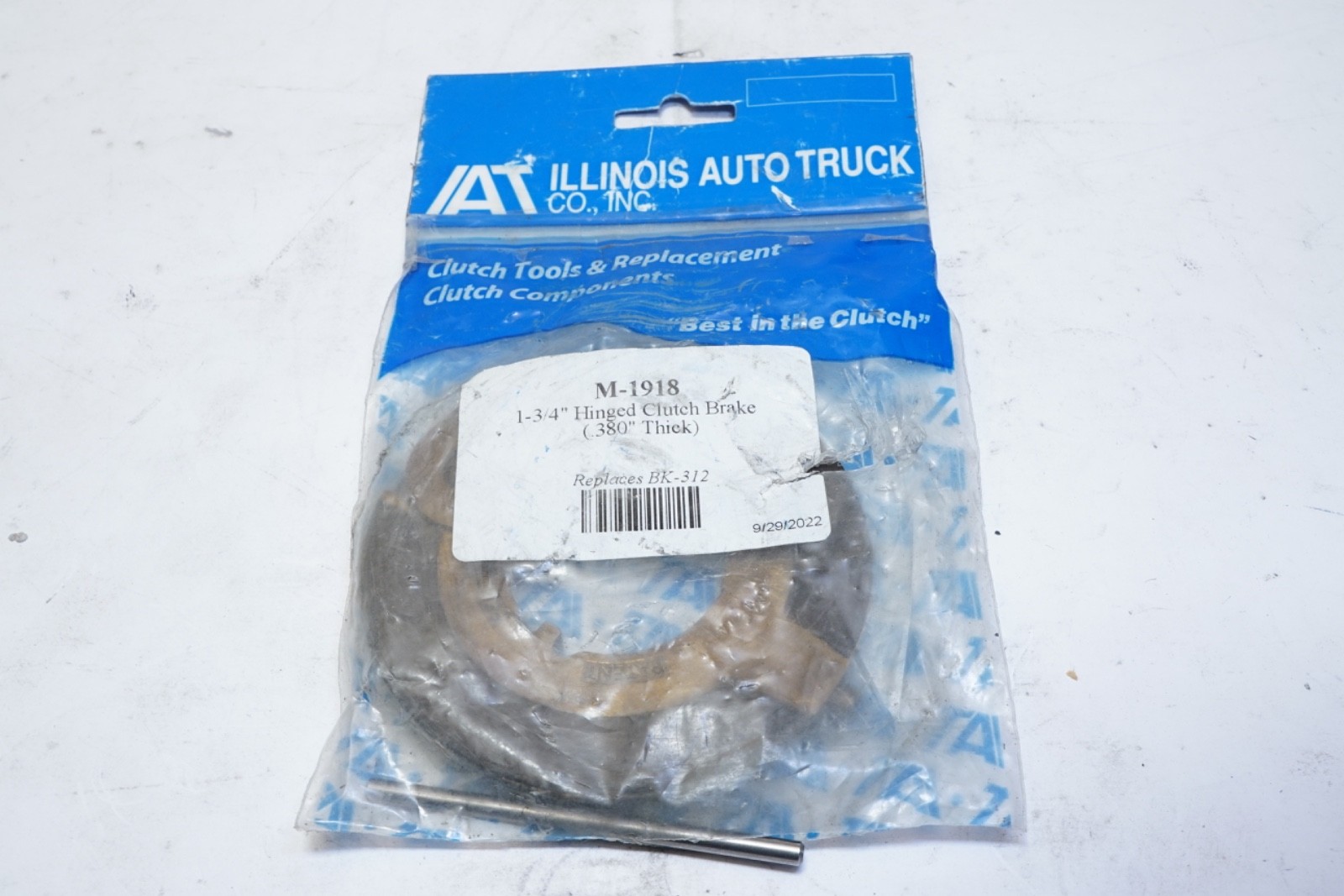 Illinois Auto Truck M-1918 1 Hinged Clutch Brake (.380 Thick) Replaces BK-312