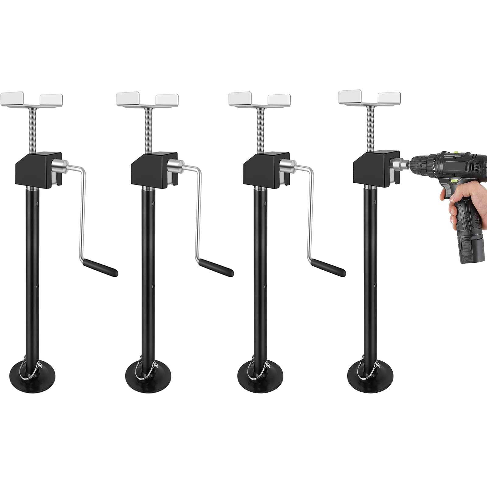 Garvee 4 Pack Electric RV Stabilizer Jacks 5000Lbs Adjustable 21-49