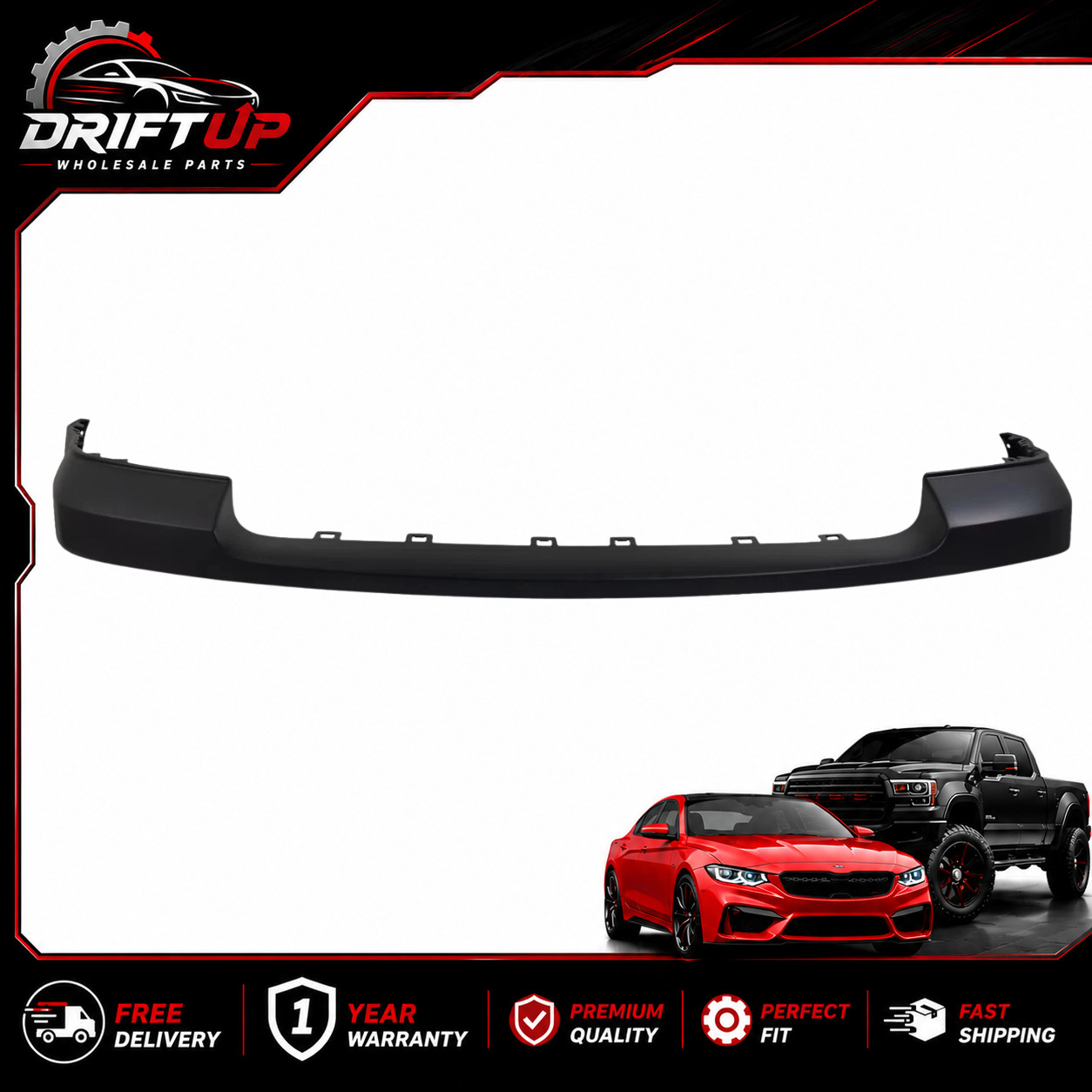 Textured - NEW Front Bumper Top Cover Pad For 2007-2013 GMC Sierra 1500 Pickup