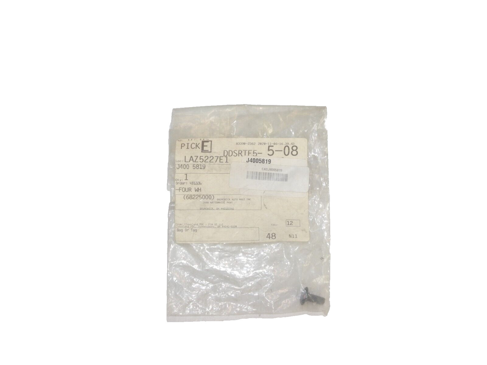 Jeep Wrangler TJ 97-06 Mopar NOS Carriage Bolt Hardware .312-18x.750 J4005819 Jeep Wrangler TJ 97-06 Mopar NOS Carriage Bolt Hardware .312-18x.750 J4005819